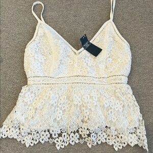 Abercrombie & Fitch White Lace Camisole